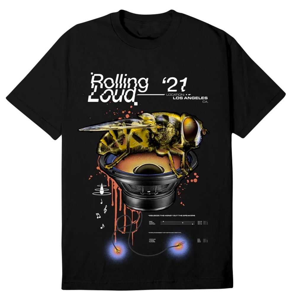 SOUND SO SWEET T SHIRT
BLACK LA 2021 rolling loud merch